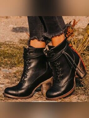 Freebird Bailey Boots Black Heels Size 10
